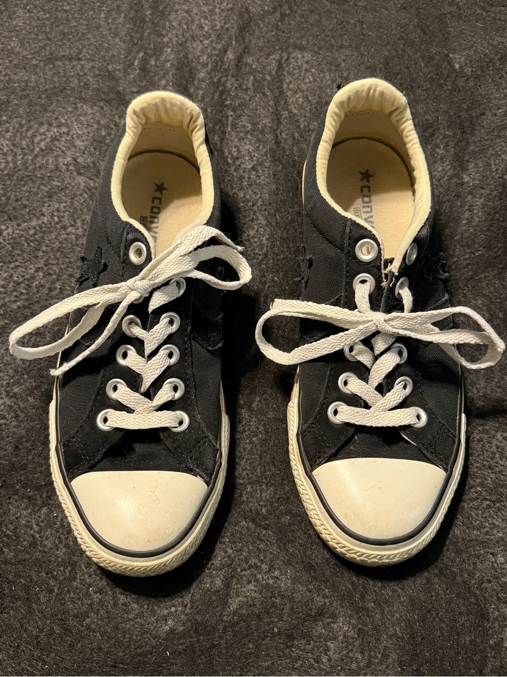 GUC Converse All Star low top sneakers red black white womens 7 men’s 5